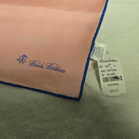 NWT Brooks Brothers Silk Scarf Square 17" - Picture 2 of 2